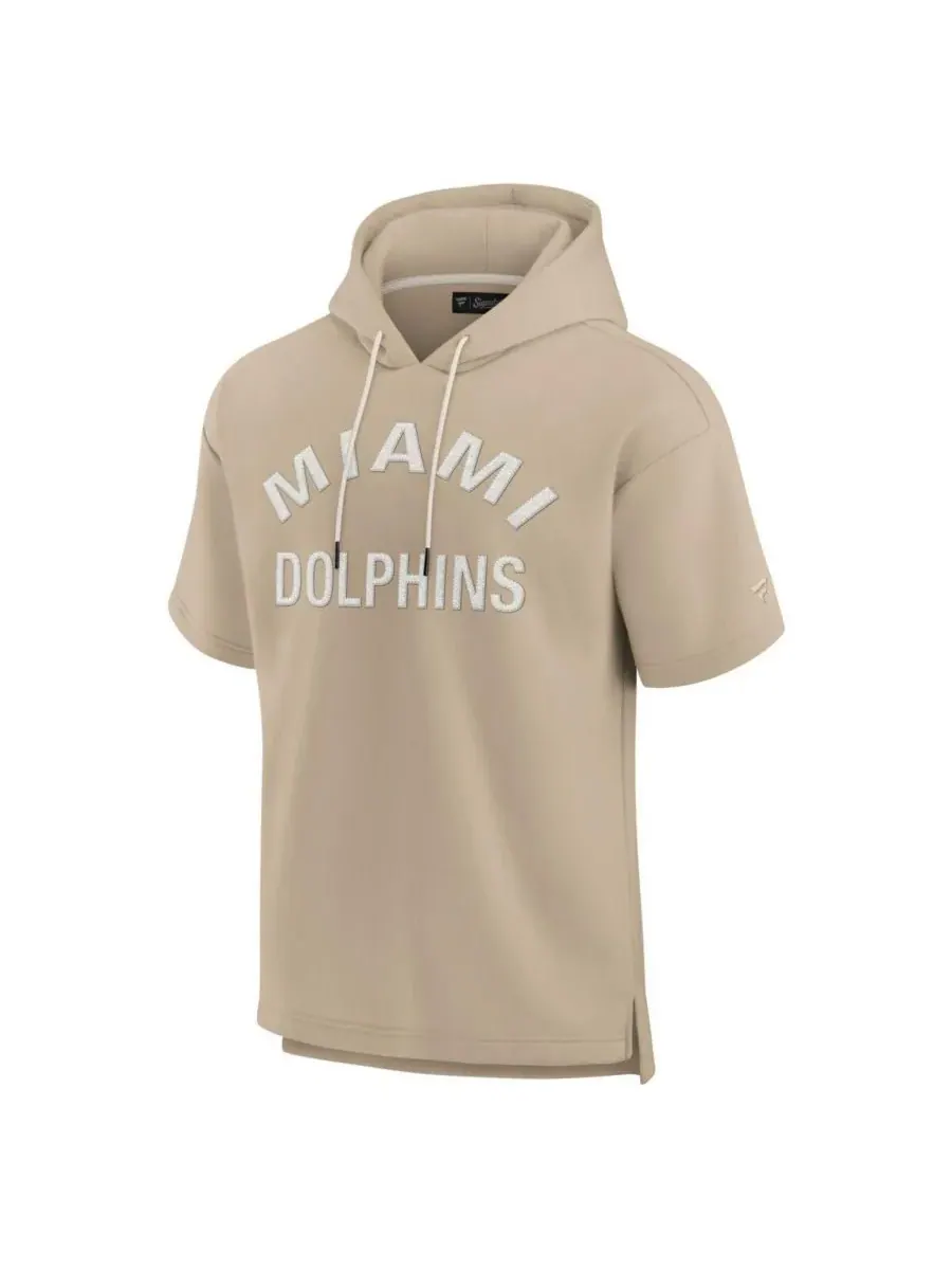Fanatics Мужская и женская толстовка с коротким рукавом из супермягкого флиса цвета хаки с — изображение 3 из 3