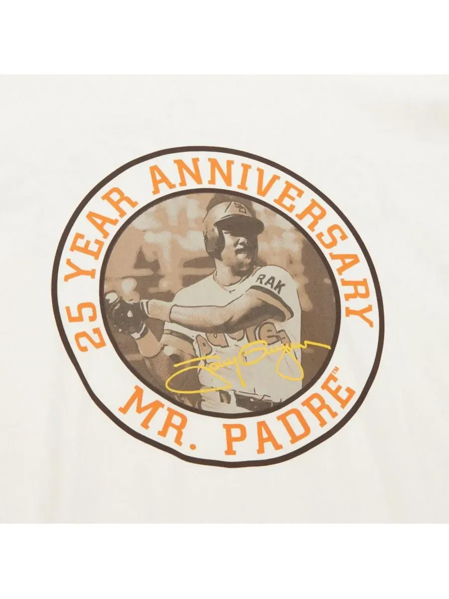 Mitchell & Ness Мужская футболка Tony Gwynn Cream San Diego Padres Legends Photo Real — изображение 4 из 4, бежевый
