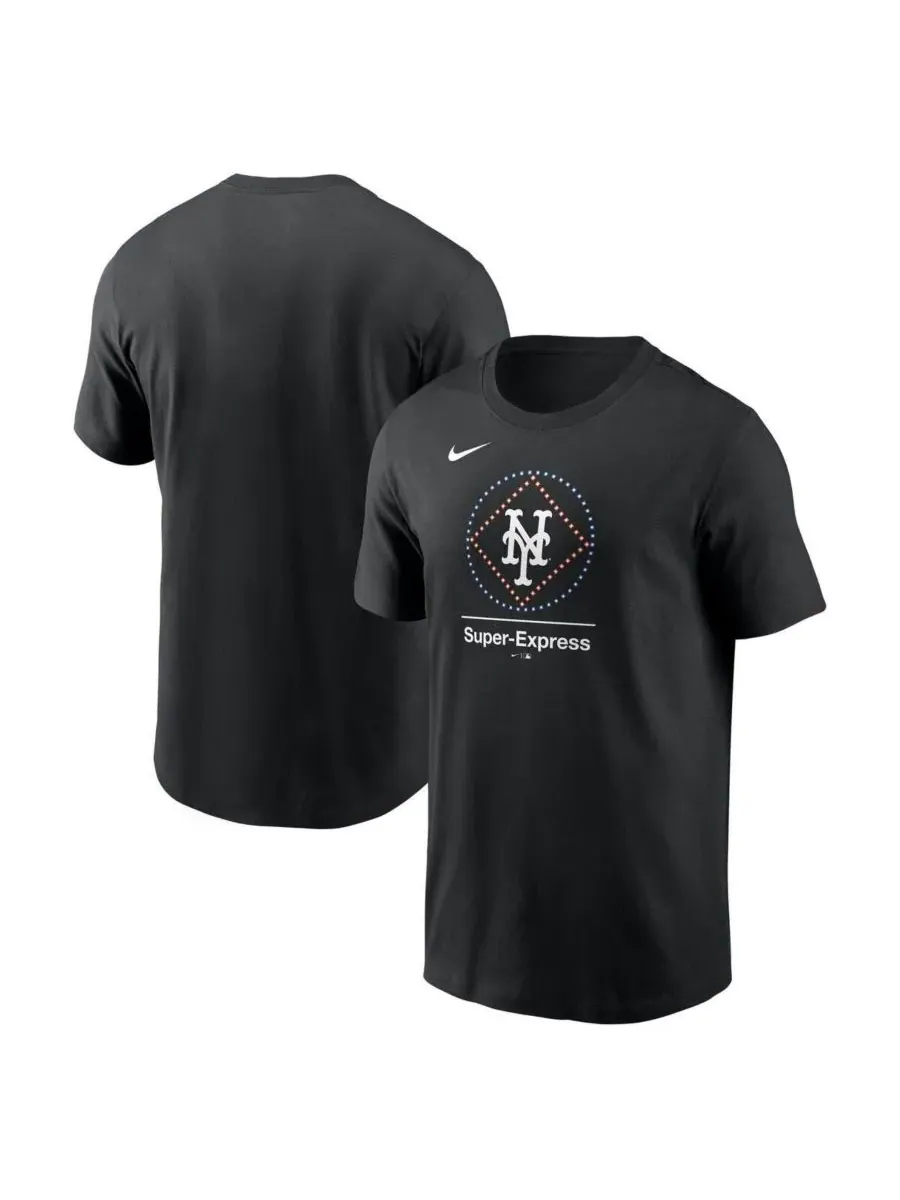 Nike Мужская черная футболка New York Mets с надписью "Местный, родной город"