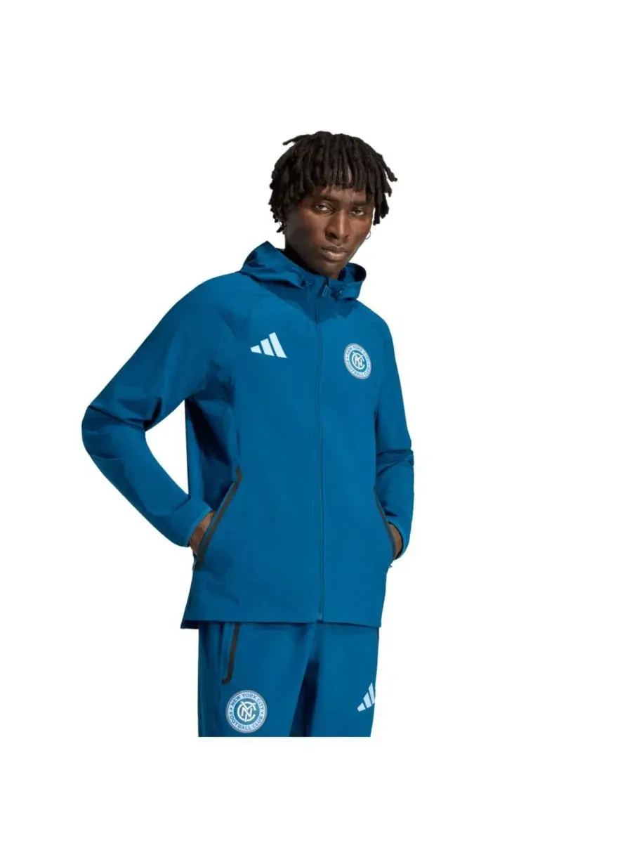 Ветровка с капюшоном полная молния Tiro Travel New York City FC adidas