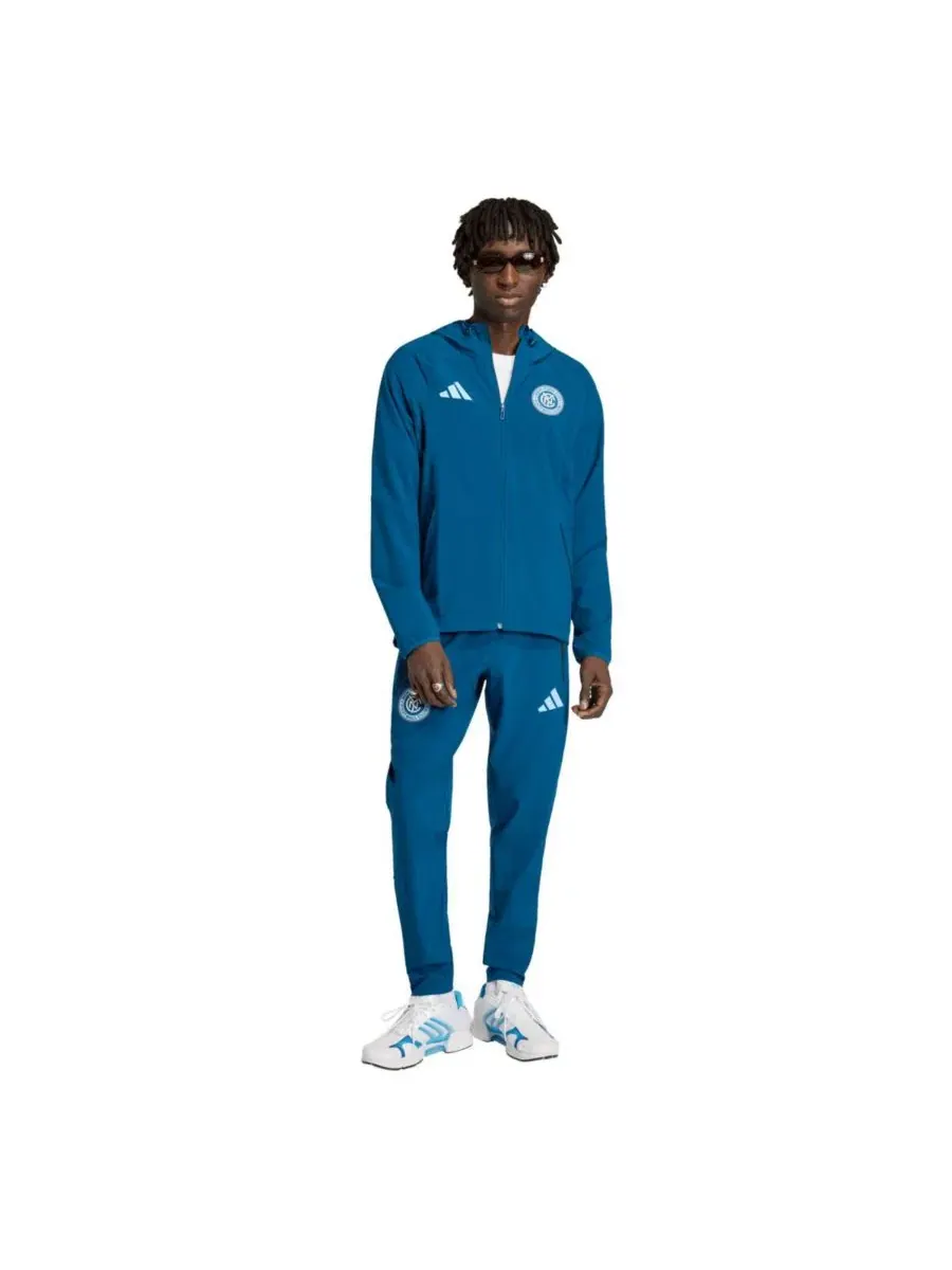 Ветровка с капюшоном полная молния Tiro Travel New York City FC adidas — изображение 2 из 3, синий