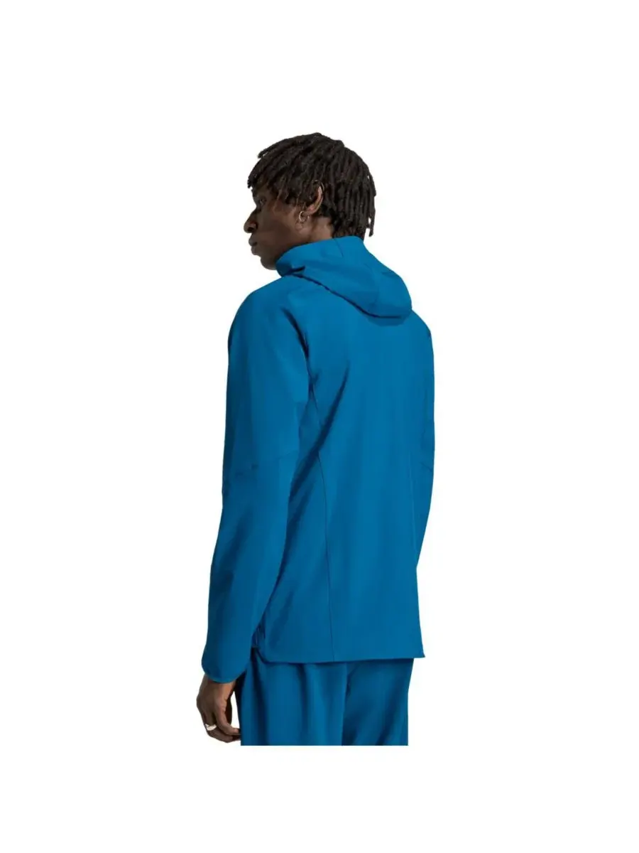 Ветровка с капюшоном полная молния Tiro Travel New York City FC adidas — изображение 3 из 3, синий