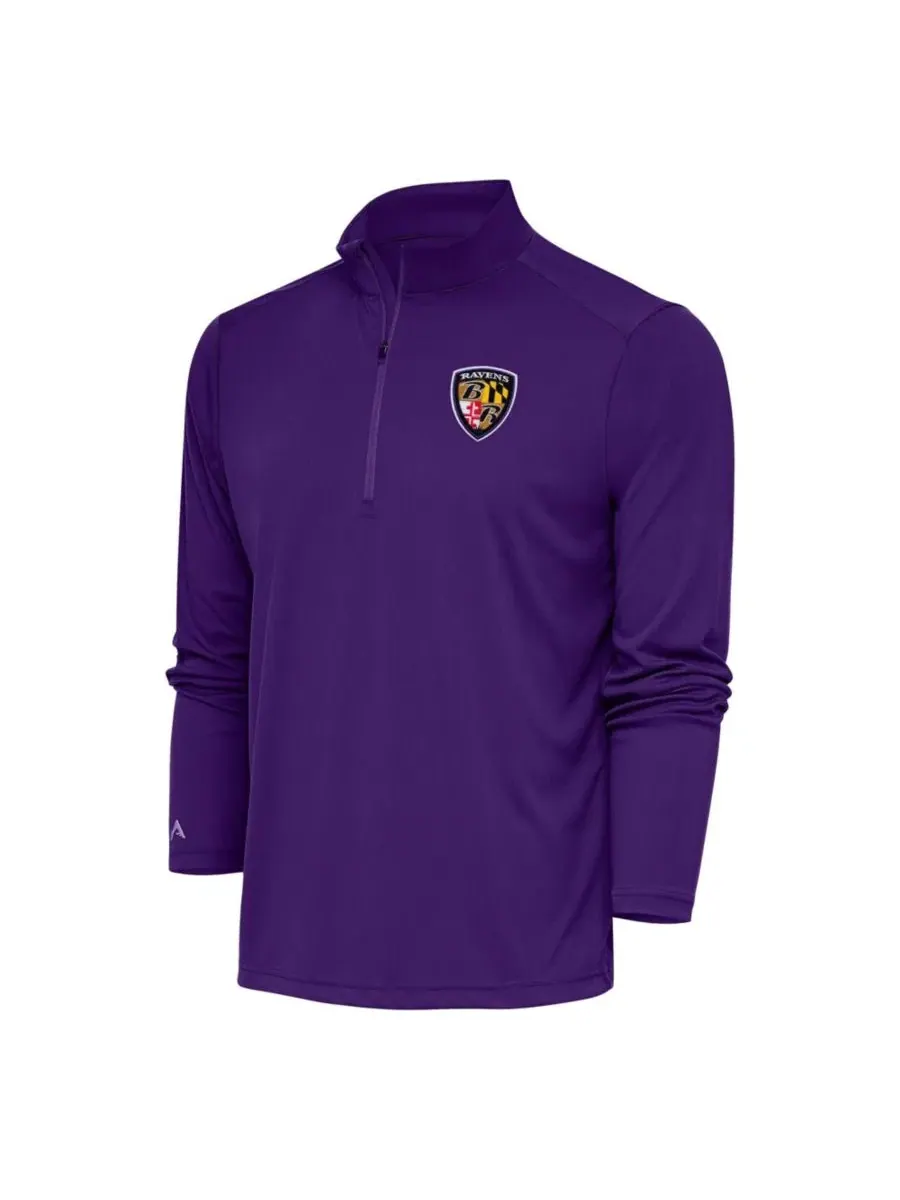 Пуловер с четверть-застежкой и принтом Baltimore Ravens Antigua