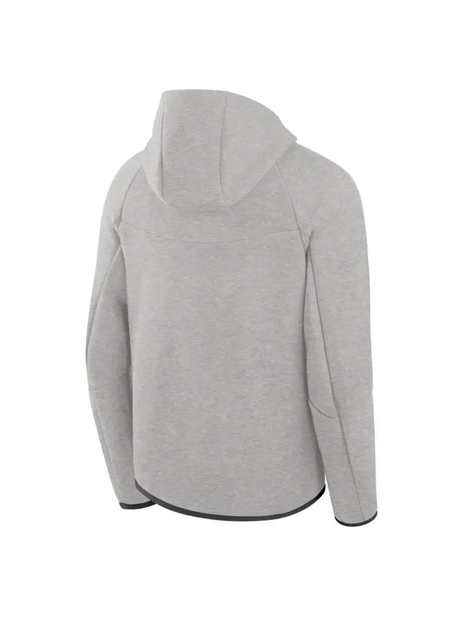 Толстовка Nike Tech Fleece с капюшоном и молнией, с регланом — изображение 3 из 3, серый черный