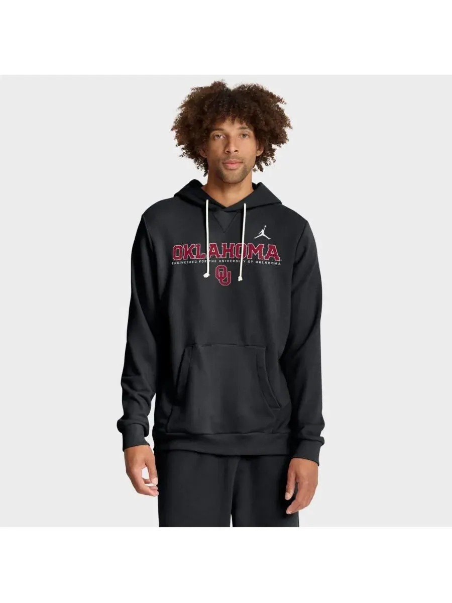 Худи с капюшоном Oklahoma Sooners 2025 Sideline Standard Issue Dri-FIT Jordan