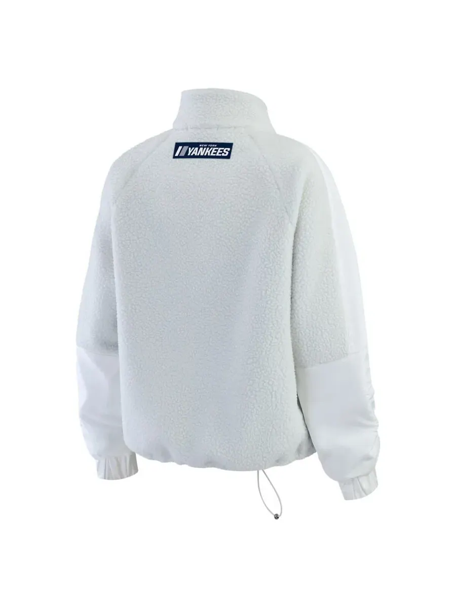Женская куртка из поларфлиса с полузамком New York Yankees Polar Fleece Quarter-Zip WEAR by Erin — изображение 4 из 7, серый