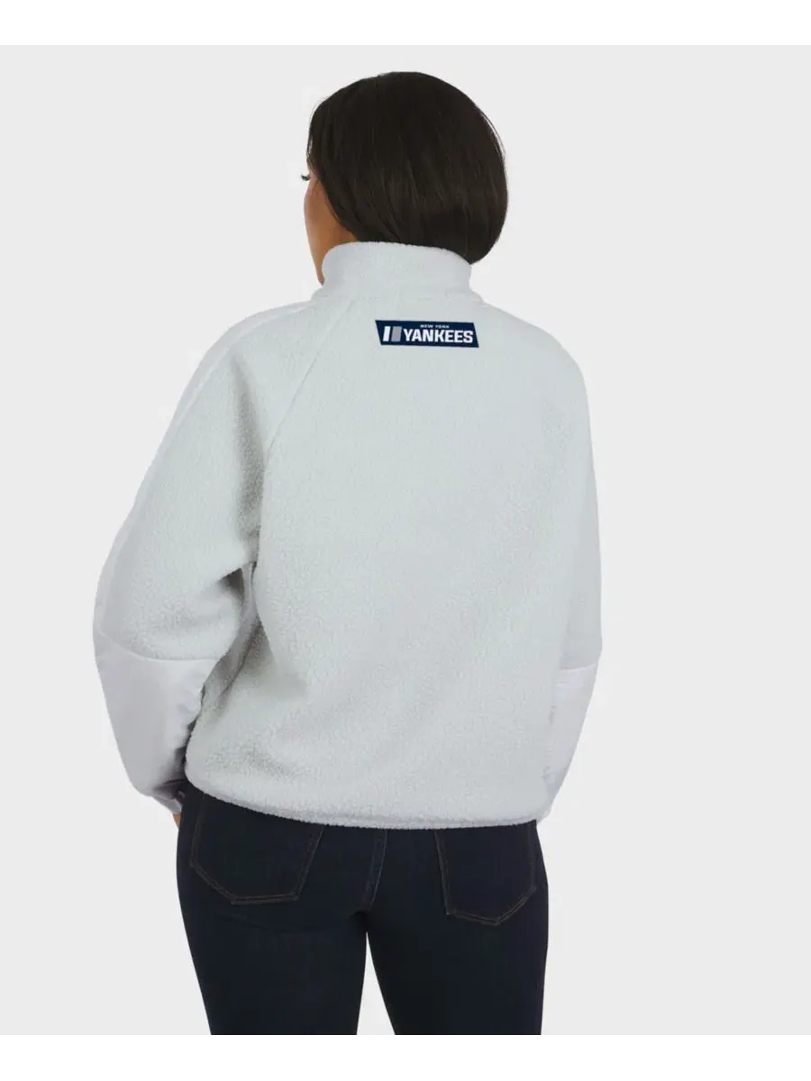 Женская куртка из поларфлиса с полузамком New York Yankees Polar Fleece Quarter-Zip WEAR by Erin — изображение 6 из 7, серый