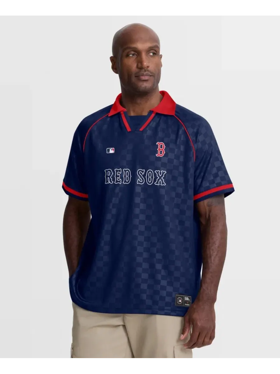 Поло с V-образным вырезом Homerun Raglan Fanatics