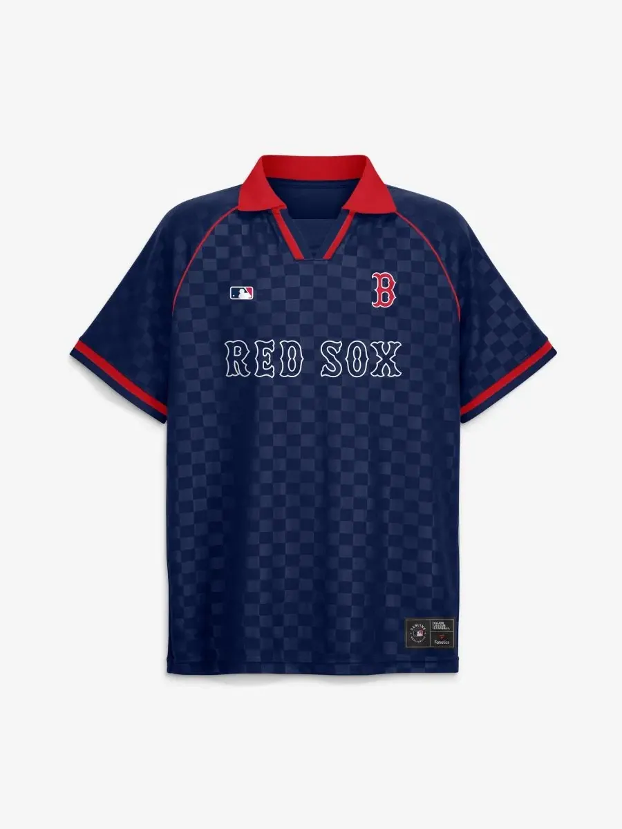 Поло с V-образным вырезом Homerun Raglan Fanatics — изображение 2 из 5, темно-синий