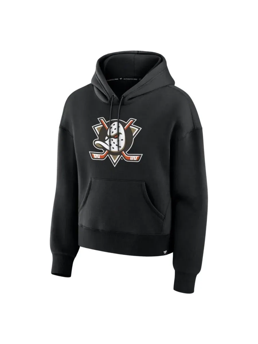 Женский худи с капюшоном Anaheim Ducks Essential Fanatics — изображение 2 из 3, черный