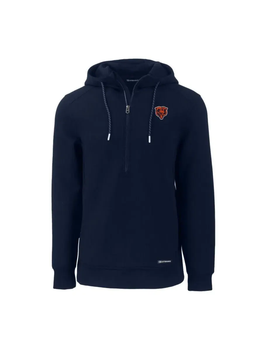 Худи-полузастежка с принтом Chicago Bears, модель Throwback Roam Eco Half-Zip Pullover Hoodie — изображение 2 из 3
