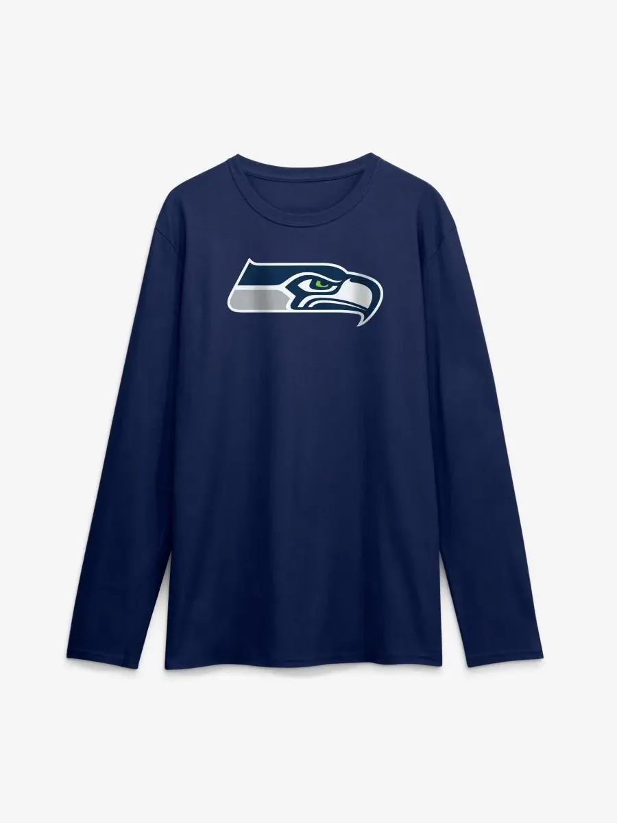 Футболка с длинным рукавом с принтом Primary Logo Seattle Seahawks Logo Athletic