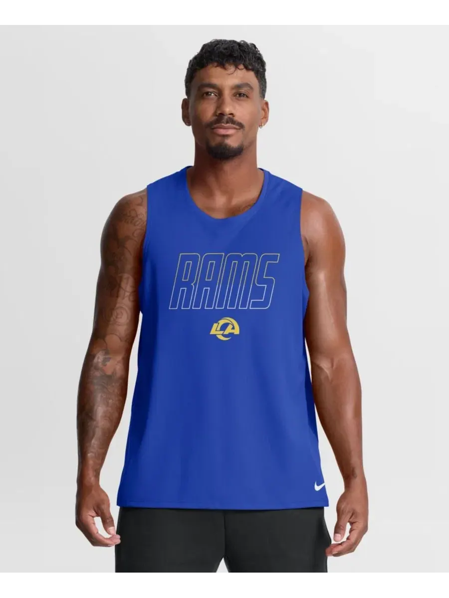 Майка-безрукавка Nike с защитой от УФ, модель Kickoff Miler Dri-FIT — изображение 3 из 3, королевский
