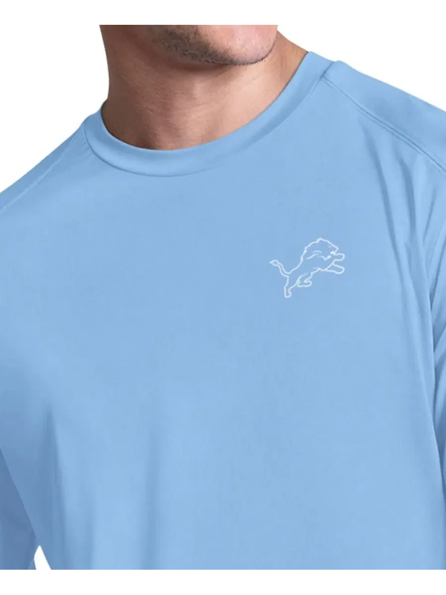Мужская светло-голубая футболка с длинным рукавом Detroit Lions Life's A Beach Margaritaville — изображение 5 из 5