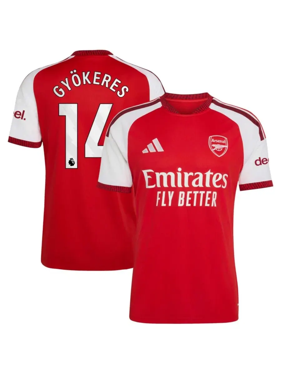 Футболка с коротким рукавом Viktor Gyökeres Red Arsenal 2026/27 Home Replica Jersey adidas