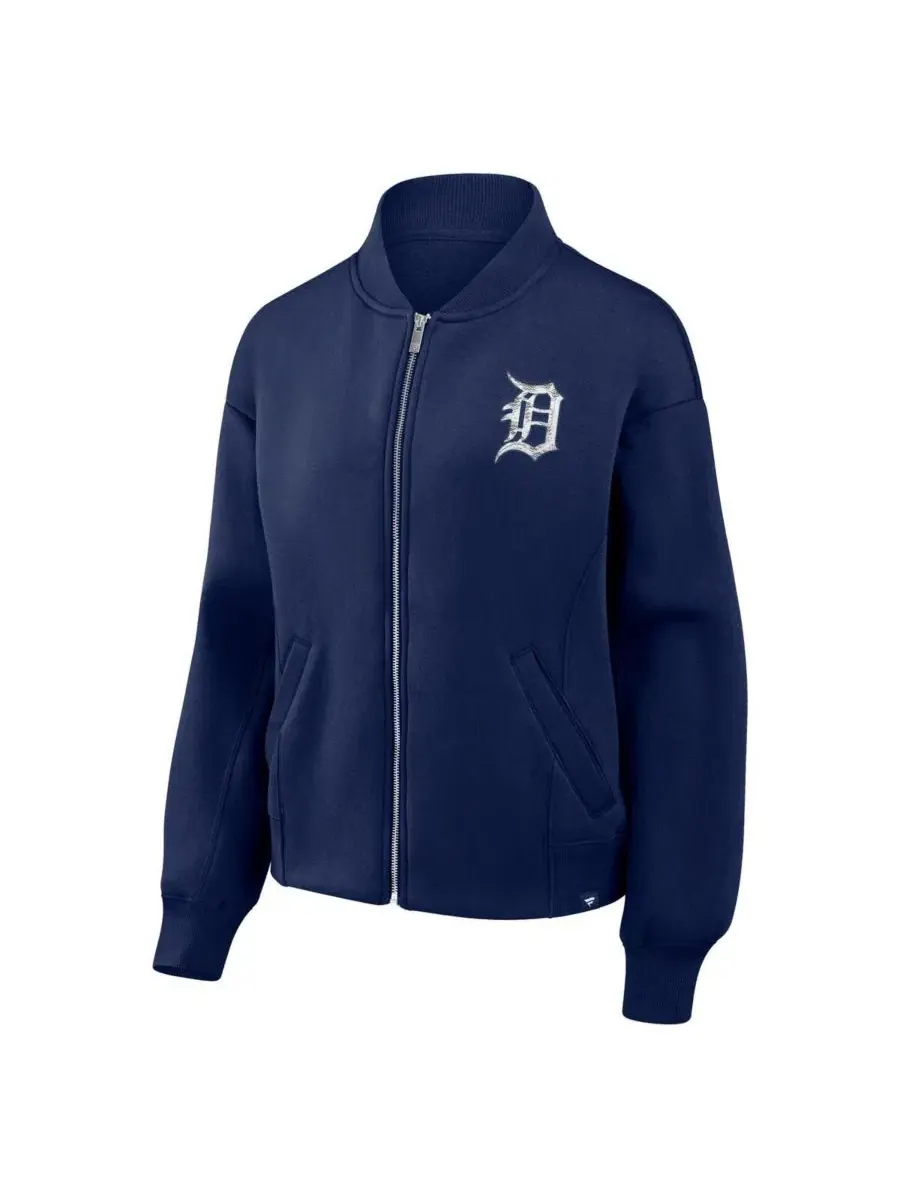 Женская темно-синяя куртка Detroit Tigers Oversized Rage Against Full Zip Jacket Fanatics — изображение 2 из 4, темно-синий