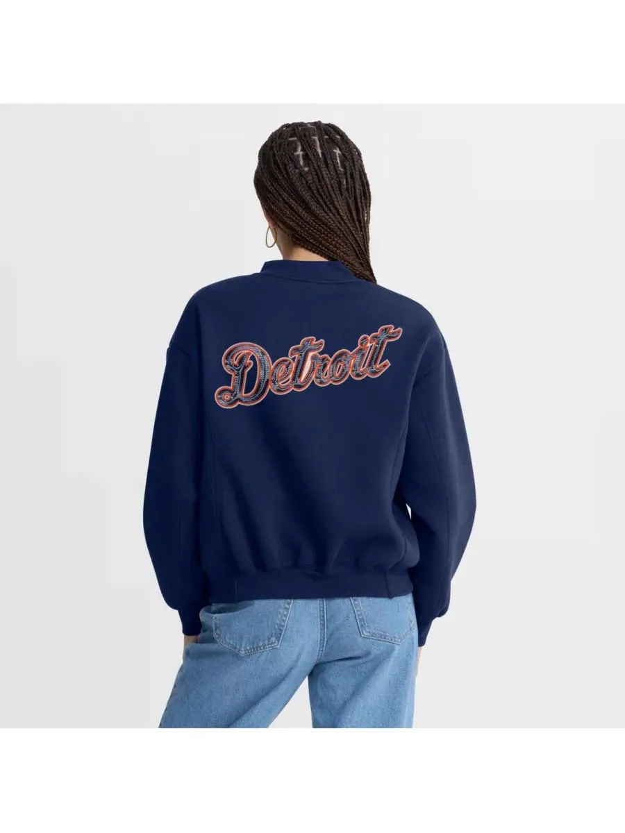 Женская темно-синяя куртка Detroit Tigers Oversized Rage Against Full Zip Jacket Fanatics — изображение 4 из 4, темно-синий