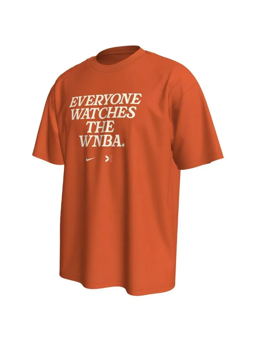 Футболка с принтом Everyone Watches The WNBA Nike — изображение 2 из 3, оранжевый