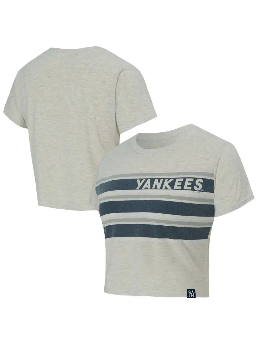Футболка-кроп с принтом Birch New York Yankees Concepts Sport