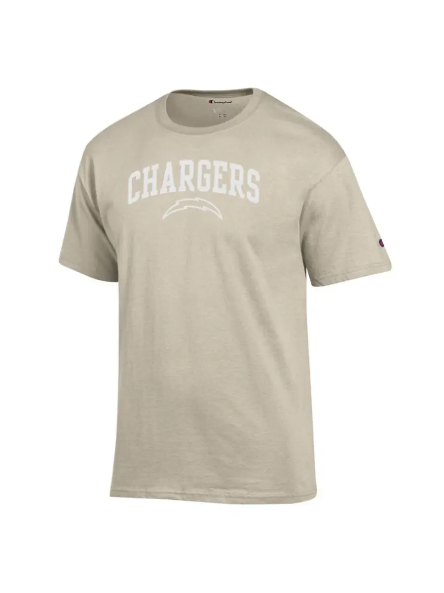 Футболка с принтом Los Angeles Chargers Oatmeal Champion — изображение 2 из 3, овсяный