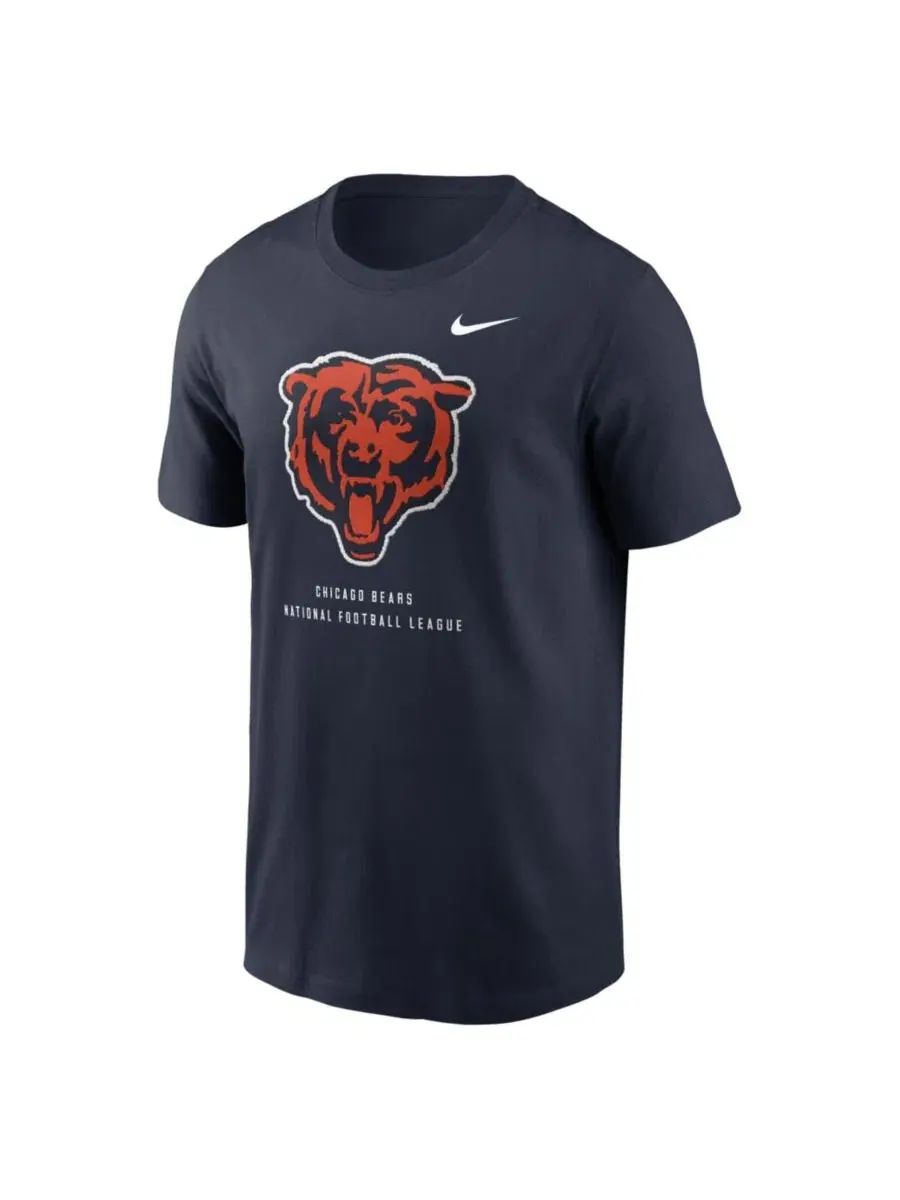 Футболка с принтом Property Of Chicago Bears Nike — изображение 2 из 3, темно-синий