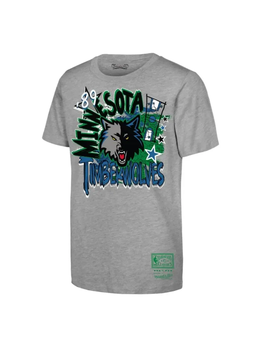 Футболка с принтом Minnesota Timberwolves Mitchell & Ness