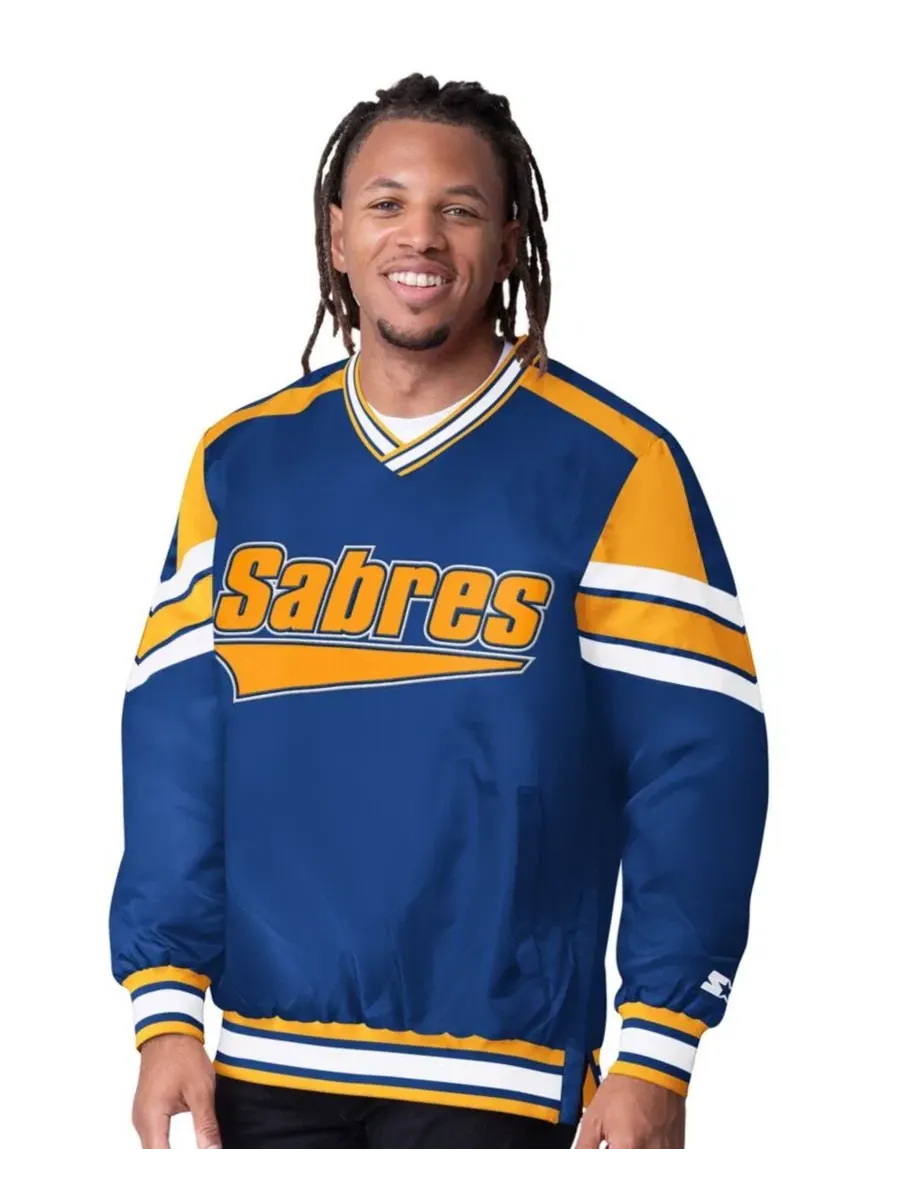 Футбольный джерси Buffalo Sabres Reliever V-Neck Pullover Jacket Starter