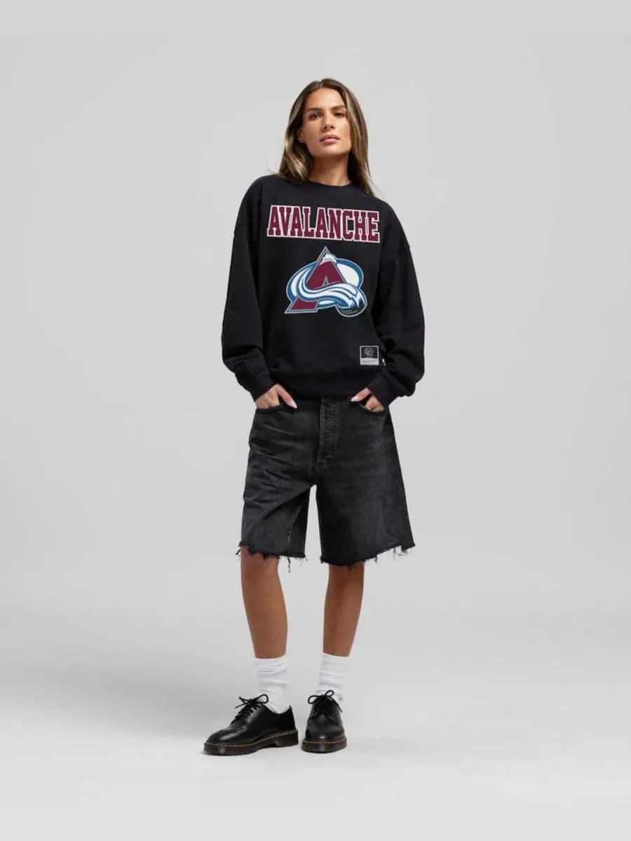Оверсайз-свитшот с длинным рукавом Colorado Avalanche Mitchell & Ness
