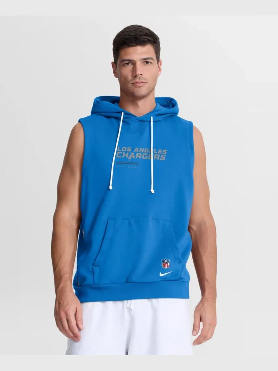 Безрукавка с капюшоном Los Angeles Chargers Sideline Standard Issue Dri-FIT Powder Blue