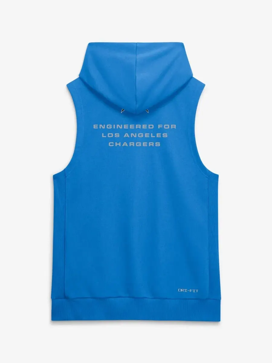 Безрукавка с капюшоном Los Angeles Chargers Sideline Standard Issue Dri-FIT Powder Blue — изображение 3 из 5, синий