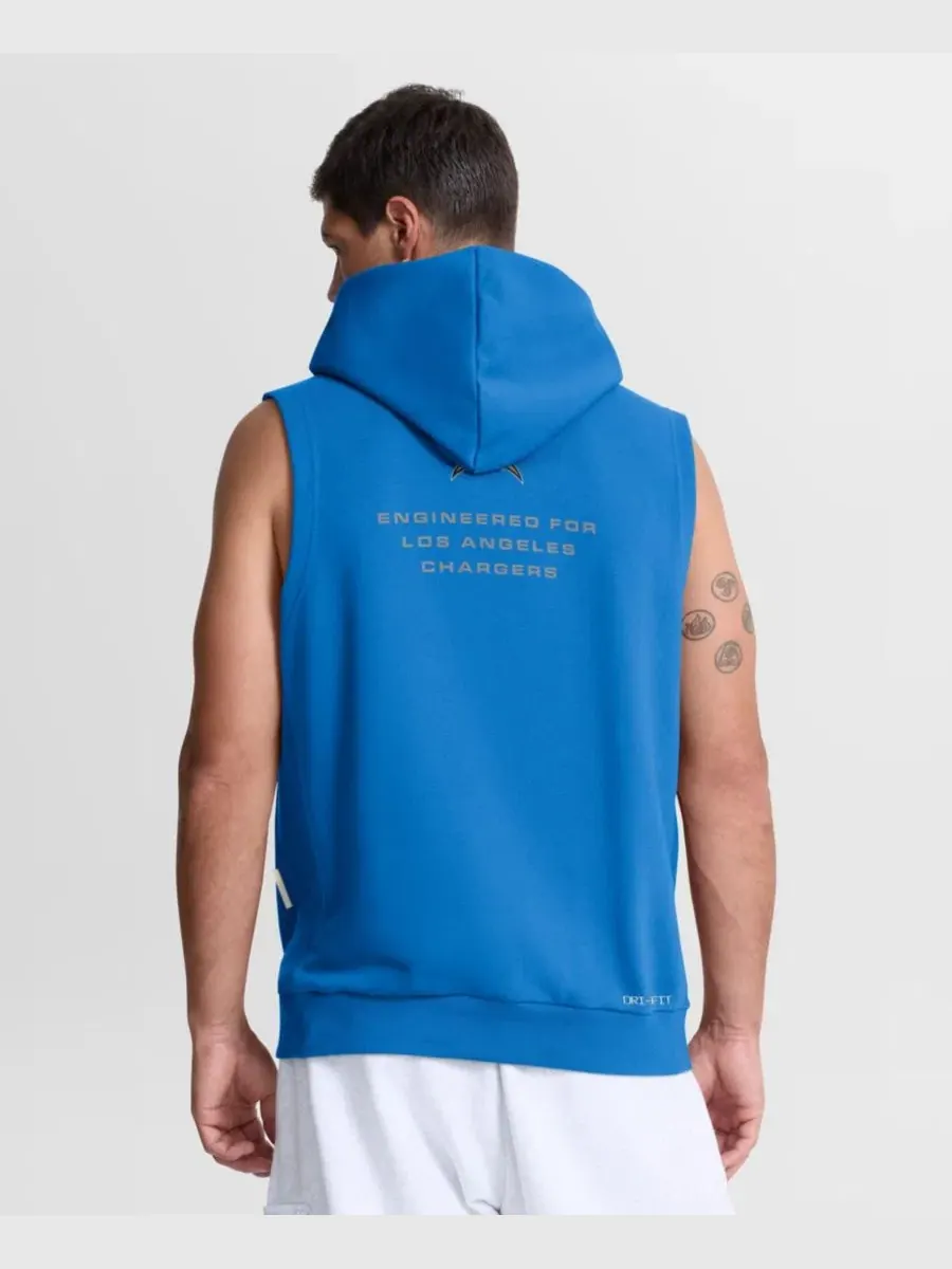 Безрукавка с капюшоном Los Angeles Chargers Sideline Standard Issue Dri-FIT Powder Blue — изображение 4 из 5, синий