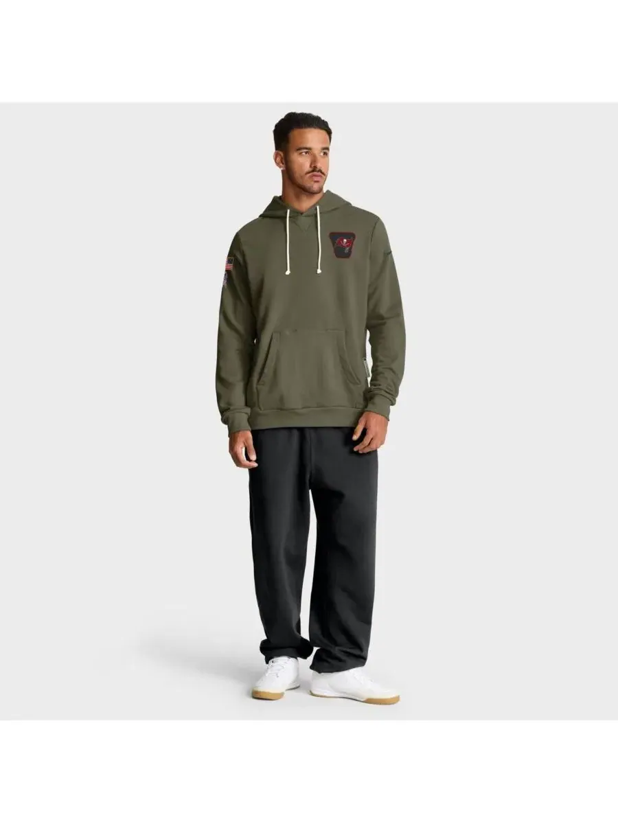 Худи Nike с капюшоном, оливковое, для мужчин, коллекция Salute to Service 2025, Dri-FIT, свободный — изображение 3 из 5