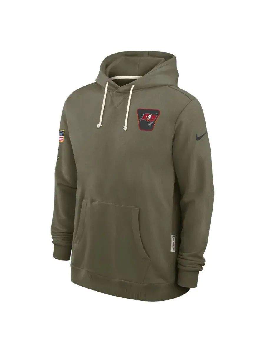 Худи Nike с капюшоном, оливковое, для мужчин, коллекция Salute to Service 2025, Dri-FIT, свободный — изображение 4 из 5