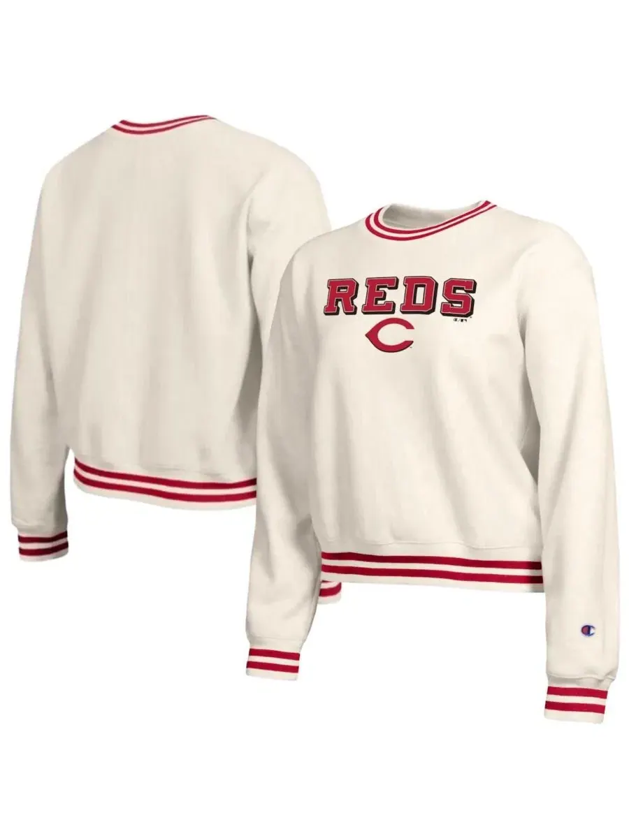 Женский свитшот с логотипом Cincinnati Reds Champion