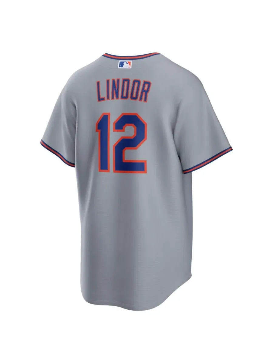 Реплика джерси с коротким рукавом Francisco Lindor Nike — изображение 3 из 3, серый