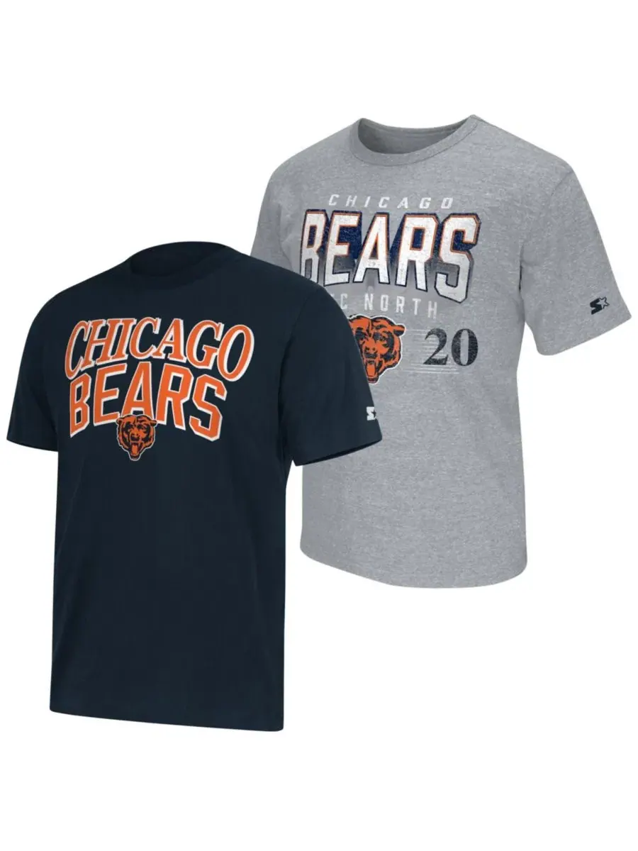Комплект футболок с длинным рукавом с принтом Chicago Bears, 2 шт Starter
