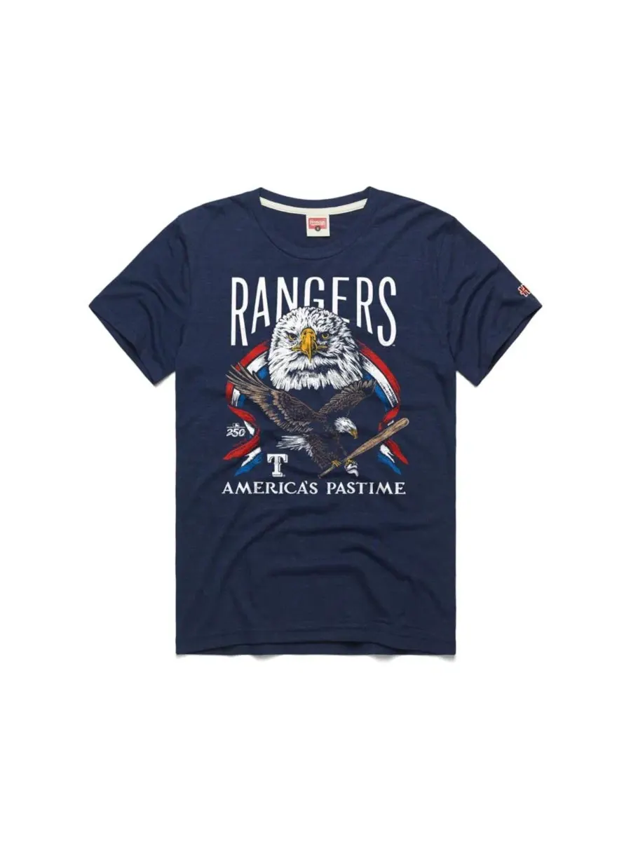 Футболка мужская с принтом Texas Rangers America's Pastime Homage
