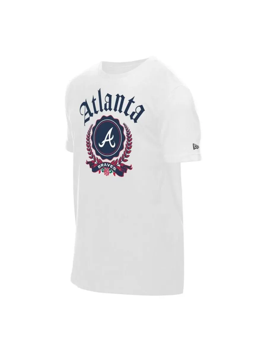 Футболка с коротким рукавом Atlanta Braves Fleur Domestic New Era — изображение 4 из 4, белый