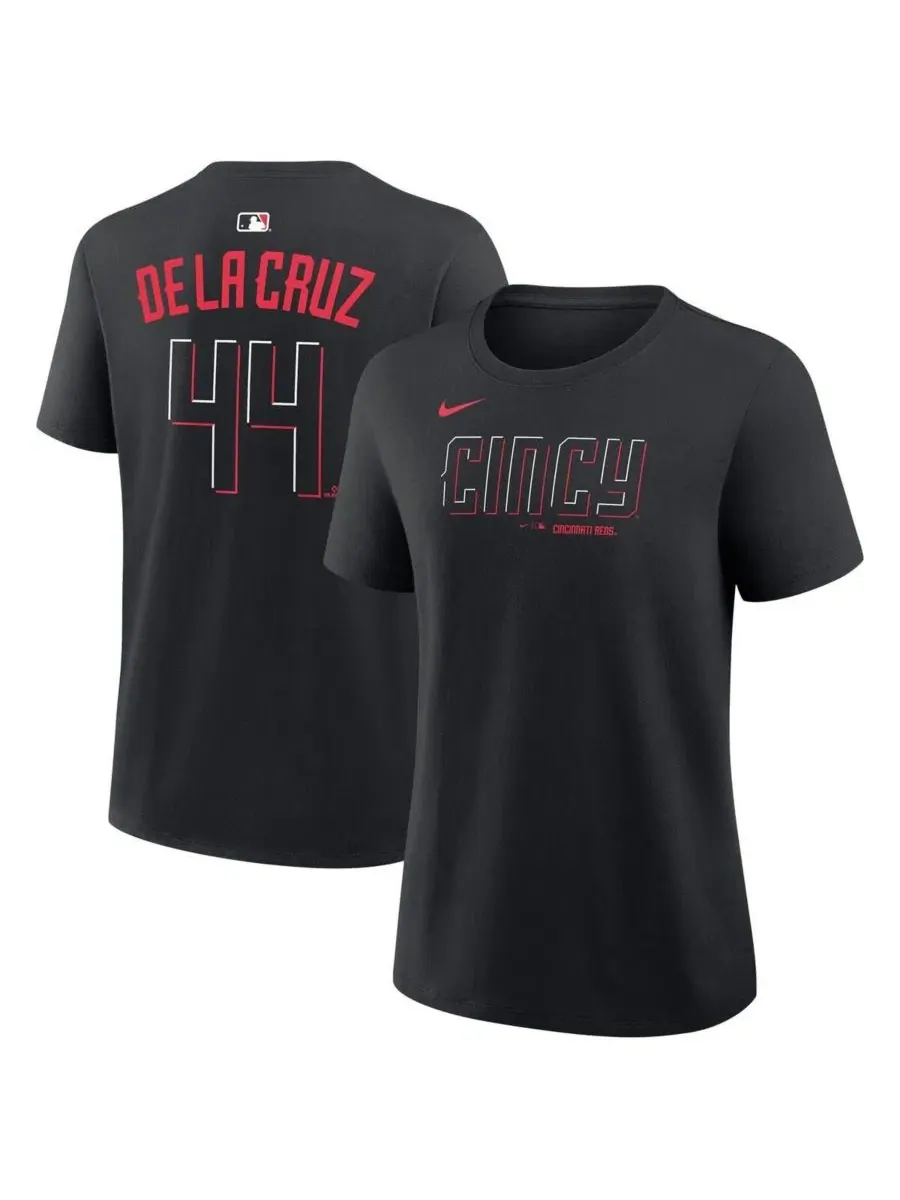 Футболка с принтом Elly De La Cruz Black Cincinnati Reds Name and Number Nike