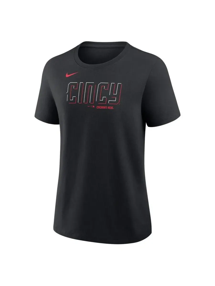 Футболка с принтом Elly De La Cruz Black Cincinnati Reds Name and Number Nike — изображение 2 из 3, черный