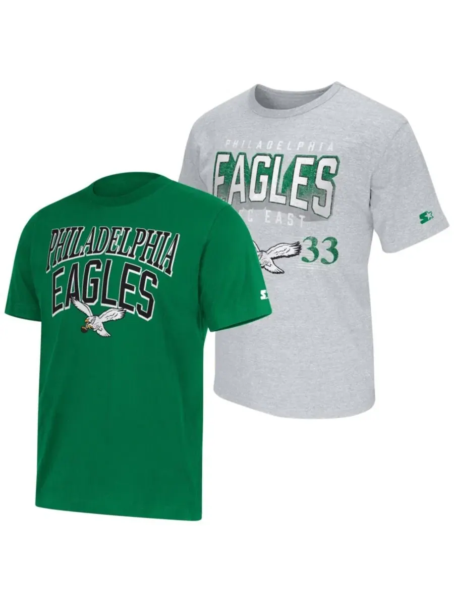 Комплект из 2 футболок с принтом Philadelphia Eagles Starter