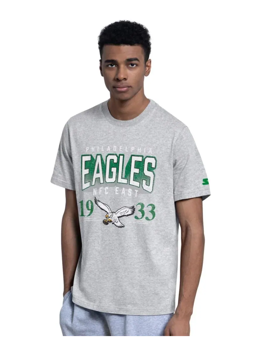 Комплект из 2 футболок с принтом Philadelphia Eagles Starter — изображение 4 из 4, зеленый серый