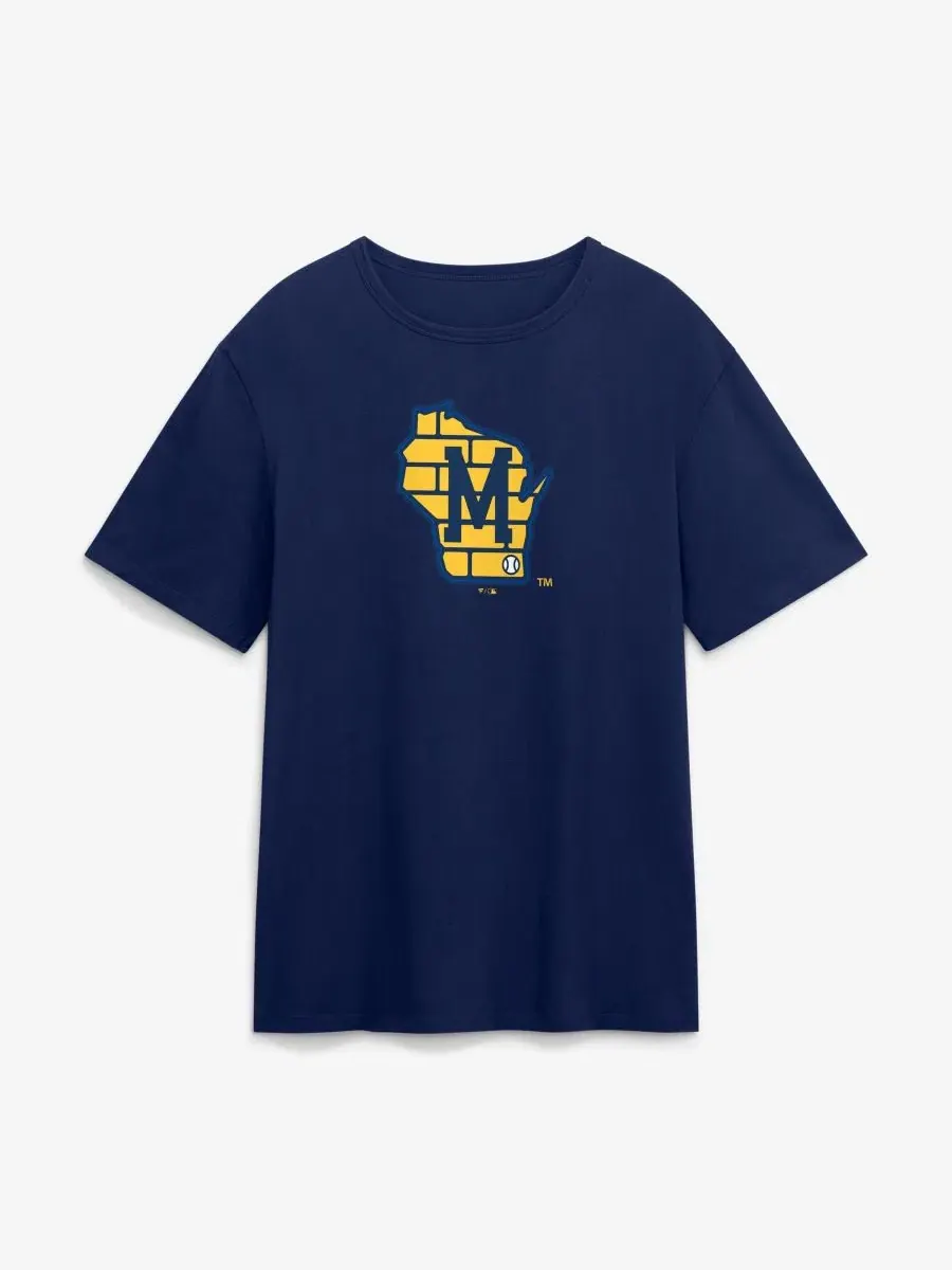 Футболка с длинным рукавом с принтом Alternate Logo Legacy Milwaukee Brewers Fanatics