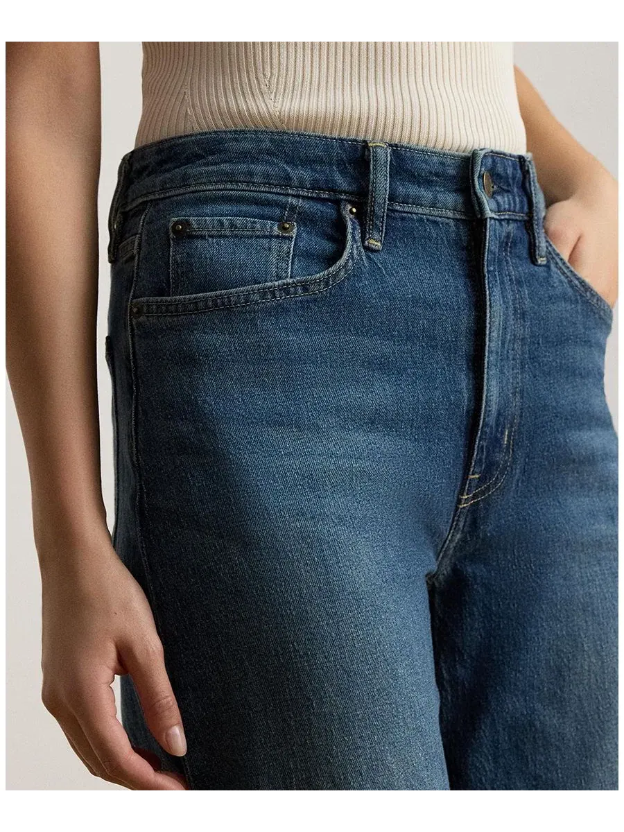 Джинсы прямого кроя с высокой посадкой, 66 см Lauren Ralph Lauren, Haze Wash — изображение 4 из 6