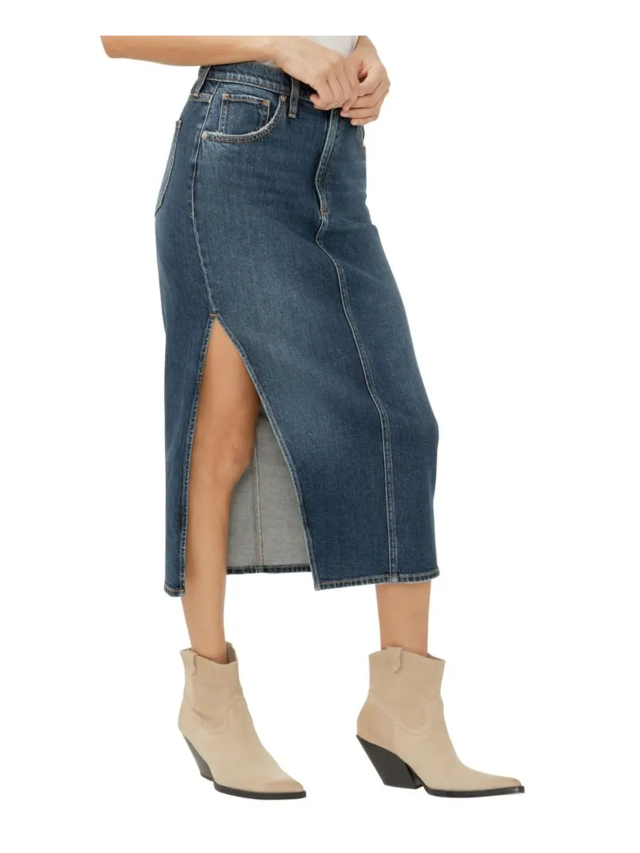 Женская джинсовая юбка миди с боковым разрезом Silver Jeans Co, Dolly — 2