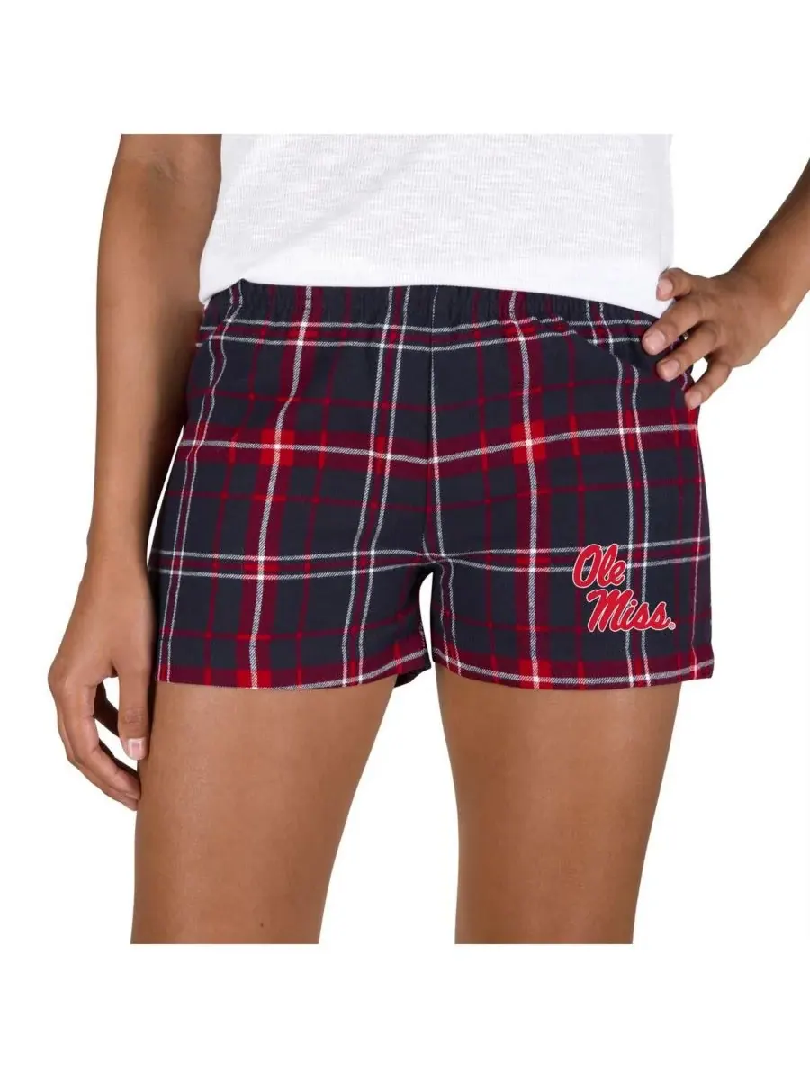 Concepts Sport Женские фланелевые шорты Ole Miss Rebels в сине-красной расцветке