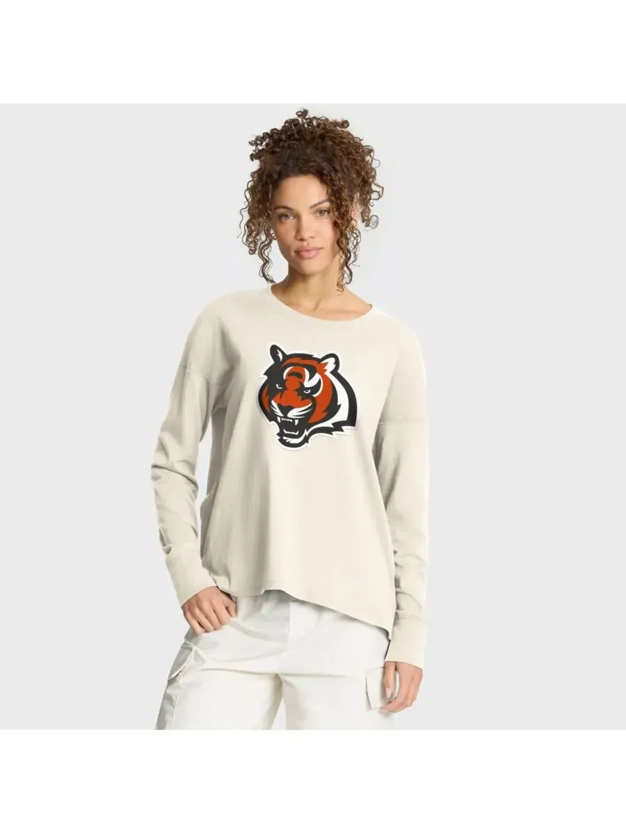 Fanatics Женская кремовая футболка с длинными рукавами Cincinnati Bengals Dove Legacy