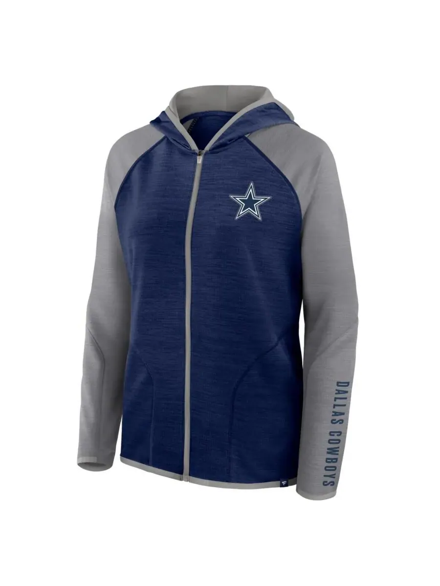 Fanatics Женская темно-синяя толстовка на молнии с символикой команды Dallas Cowboys, размер Plus — изображение 3 из 3