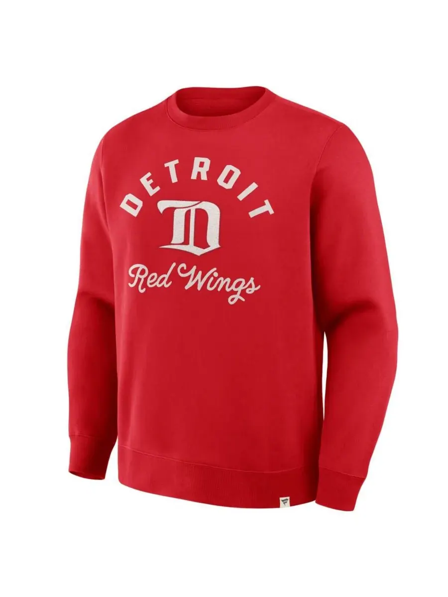 Fanatics Мужская красная винтажная толстовка Stickler с символикой команды Detroit Red Wings — изображение 2 из 3, красный