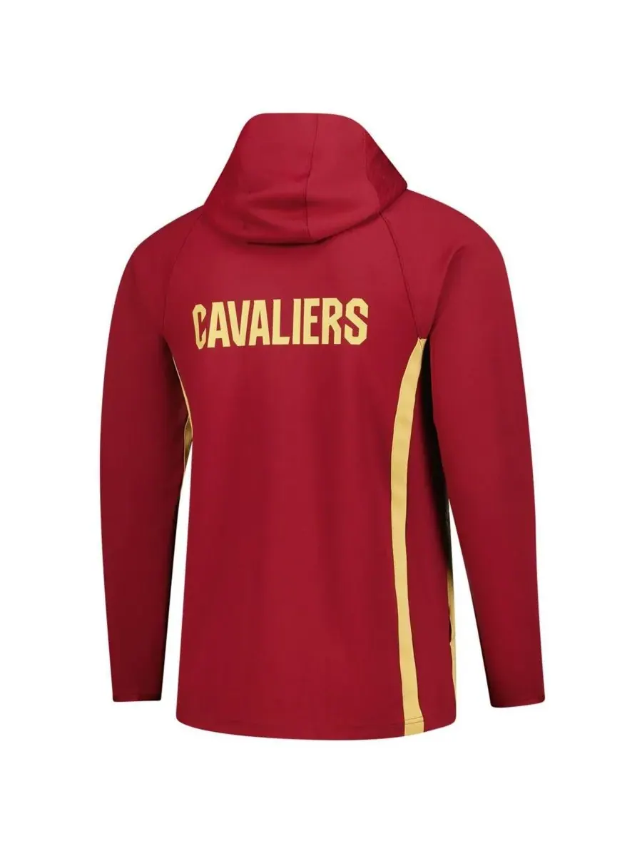 Мужская винная толстовка Cleveland Cavaliers Authentic On Court Zone Quarter-Zip Dri-FIT с — изображение 3 из 3, красный